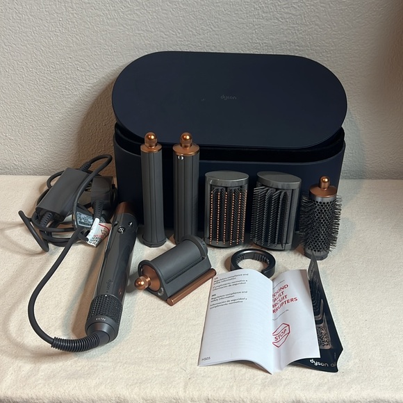 Dyson Other - Dyson Airwrap Complete Styler Set – Nickel/Copper with Attachments & Case